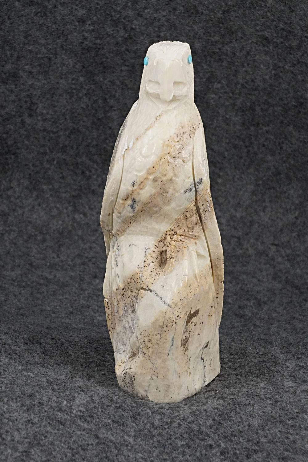 Eagle Zuni Fetish Carving - Derrick Kaamasee