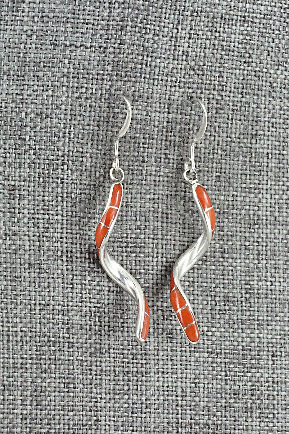 Coral & Sterling Silver Earrings - Ira Johnson