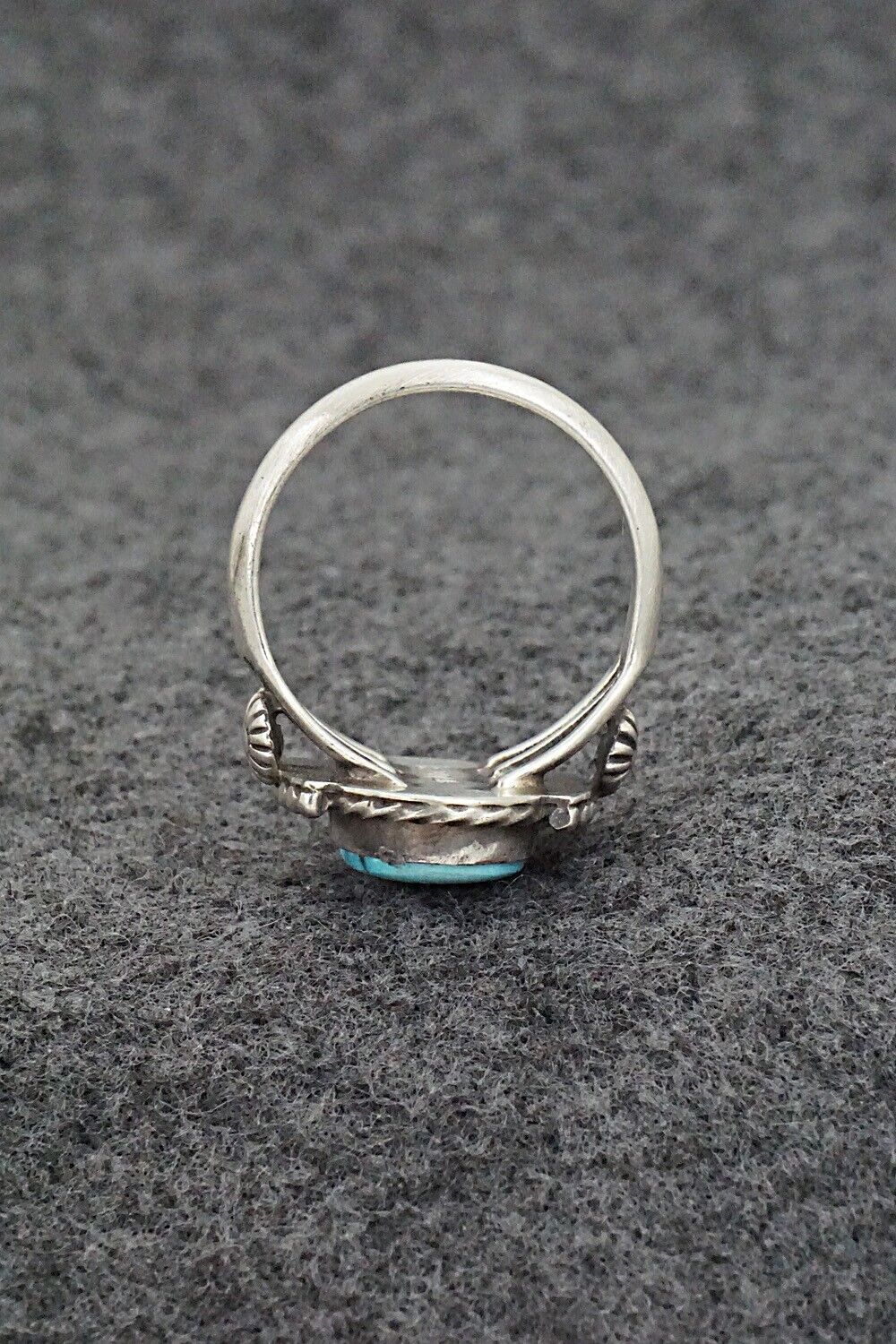 Turquoise & Sterling Silver Ring - Samuel Yellowhair - Size 8.75