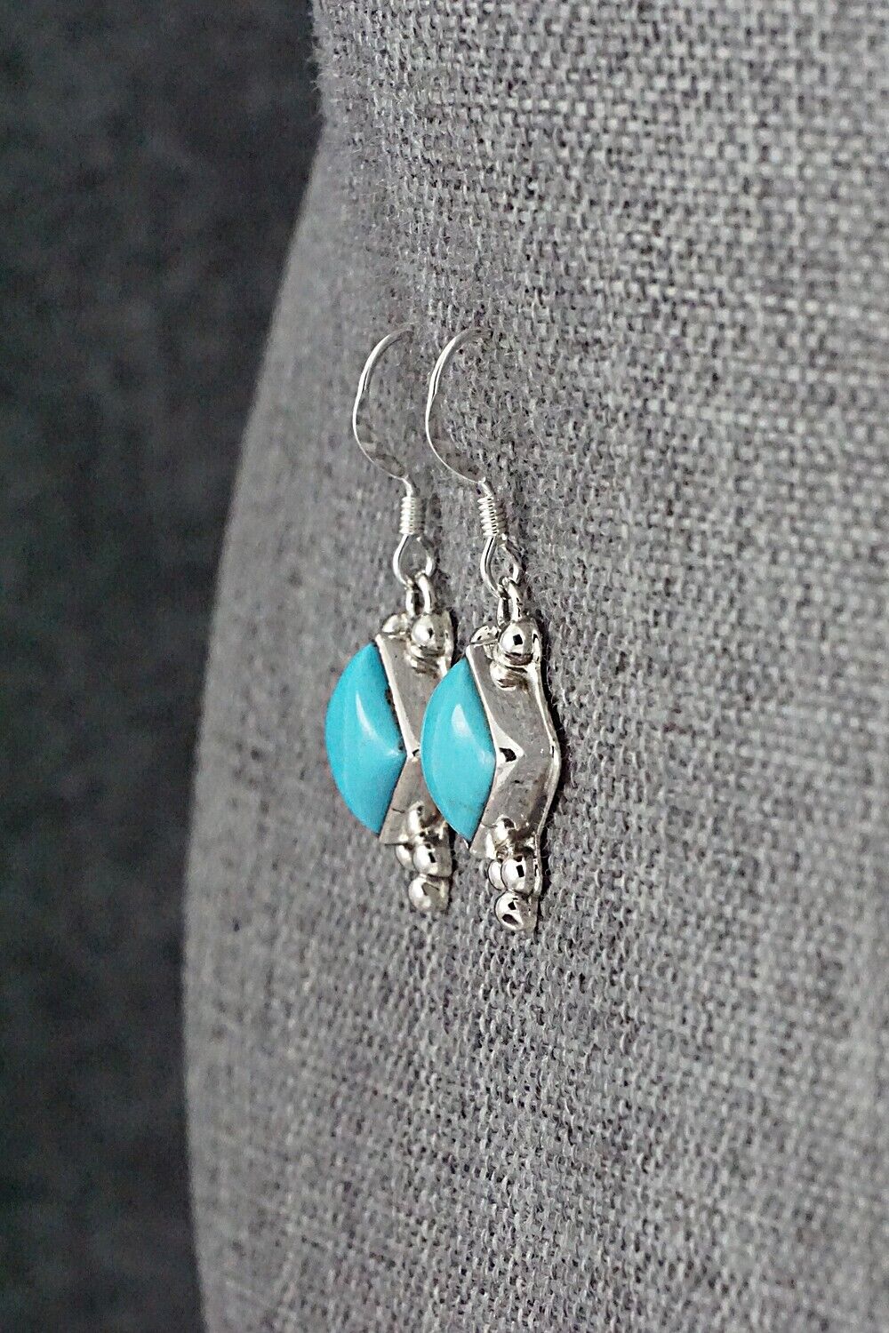 Turquoise and Sterling Silver Earrings - Sharon McCarthy