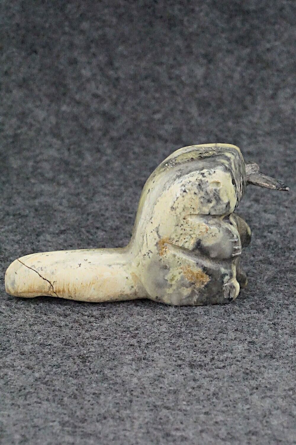 Otter with Fish Zuni Fetish Carving - Justin Red Elk