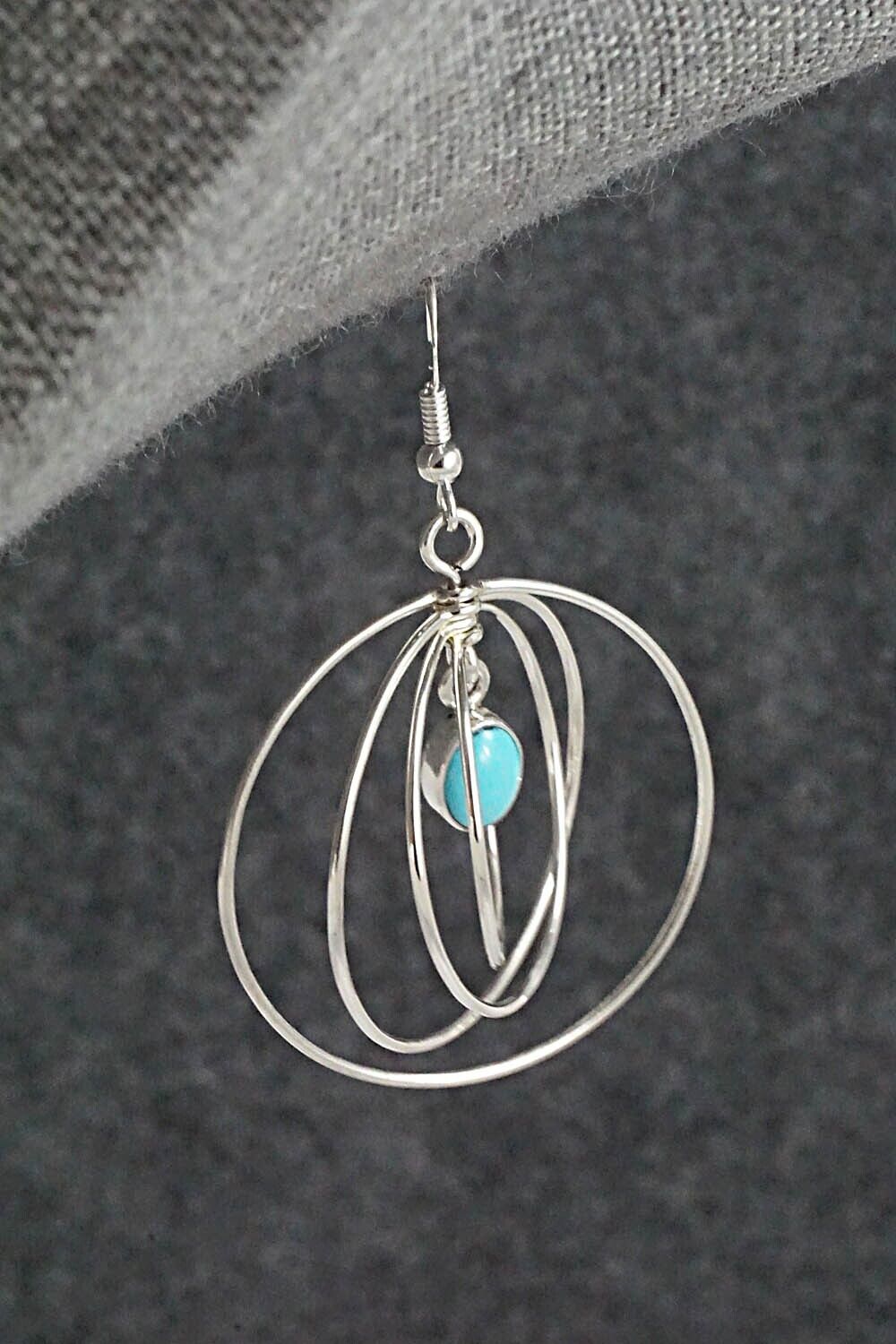 Turquoise & Sterling Silver Earrings - Edith Kee
