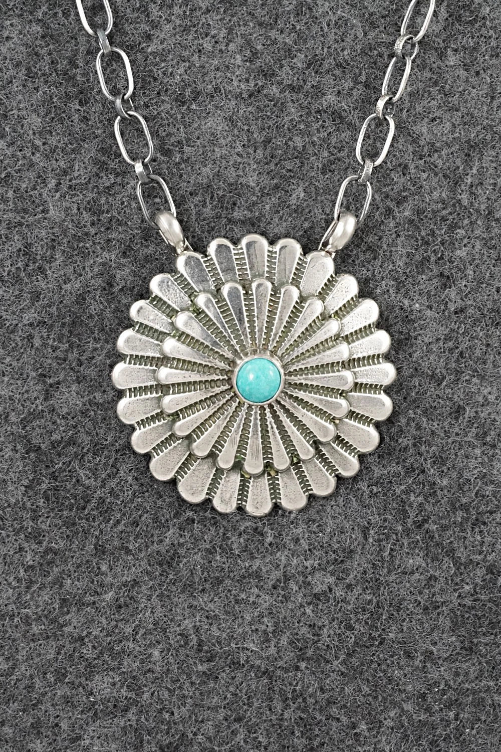 Turquoise & Sterling Silver Necklace - Sheldon Mariano