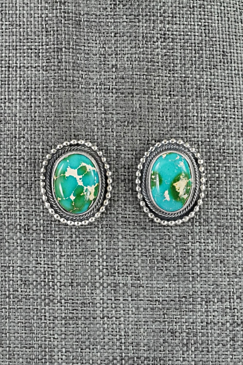 Turquoise & Sterling Silver Necklace and Earrings Set - Darrin Livingston