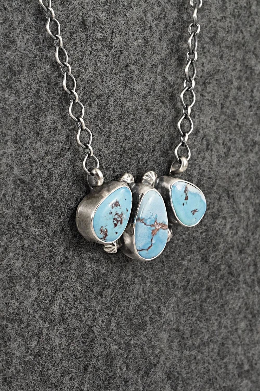 Turquoise & Sterling Silver Necklace - Darrin Livingston