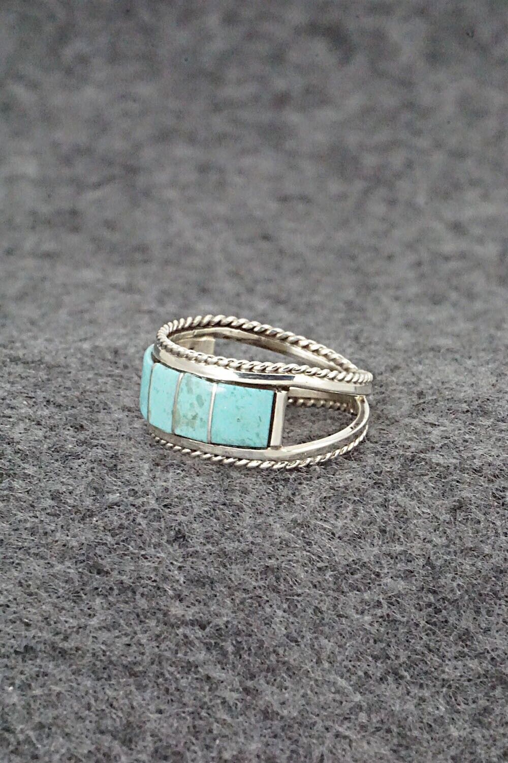 Turquoise & Sterling Silver Ring - Bruce Johnson - Size 6.5