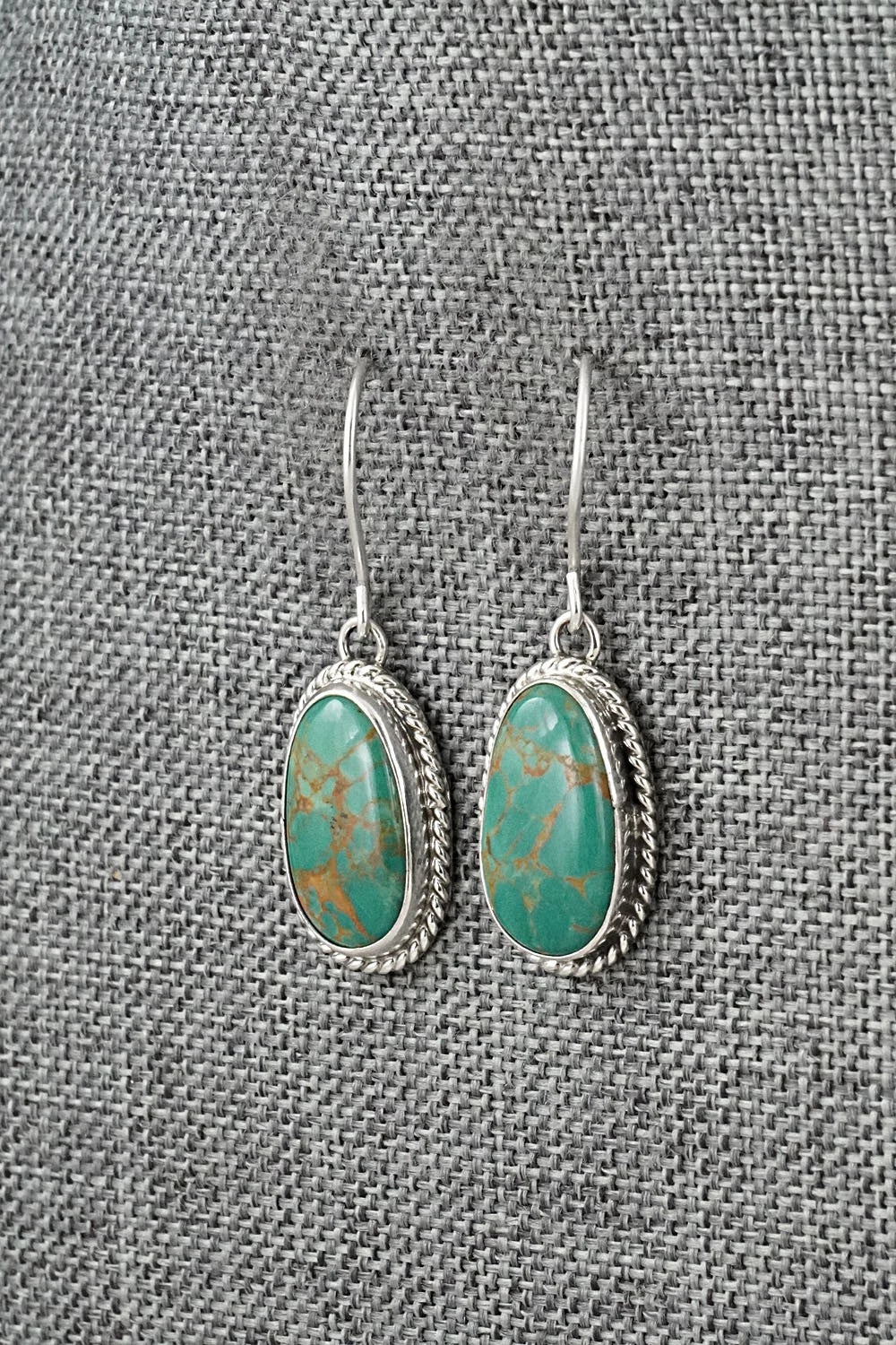 Turquoise & Sterling Silver Earrings - Eugene Gruber
