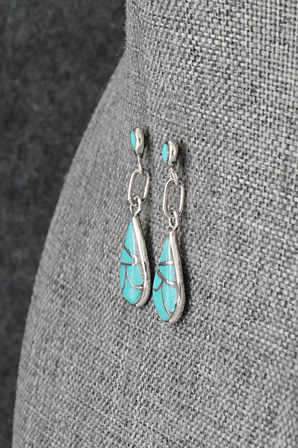 Turquoise & Sterling Silver Earrings - Orena Leekya
