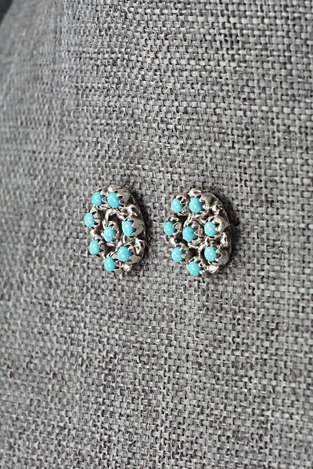 Turquoise & Sterling Silver Earrings - Randy Hooee