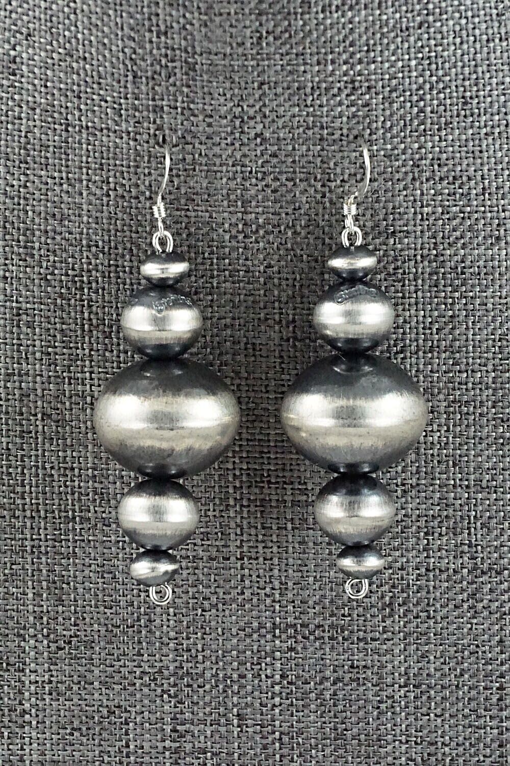 Sterling Silver Navajo Pearl Earrings - Tonisha Haley