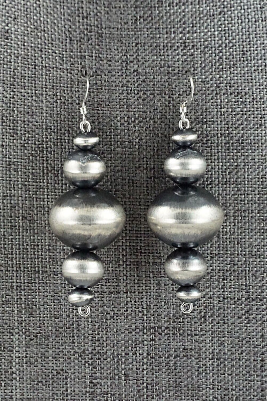 Sterling Silver Navajo Pearl Earrings - Tonisha Haley