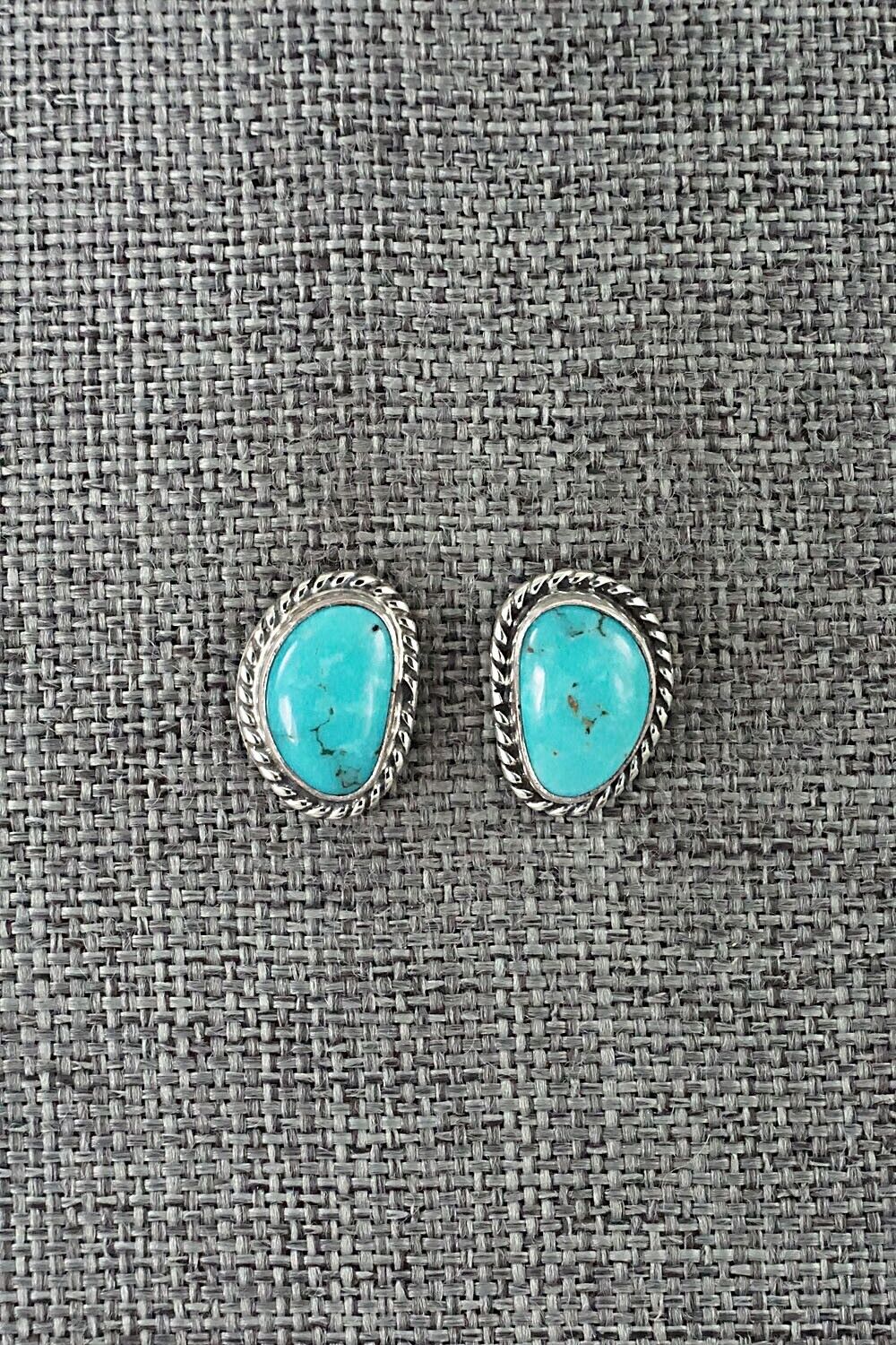 Turquoise & Sterling Silver Earrings - Marco Begaye