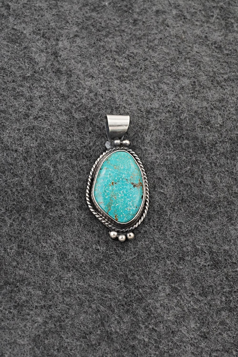 Turquoise & Sterling Silver Pendant - Rena Begay