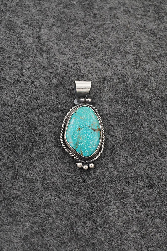 Turquoise & Sterling Silver Pendant - Rena Begay