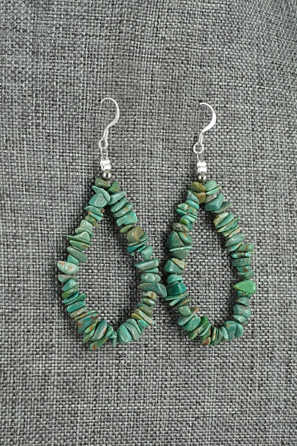 Turquoise & Sterling Silver Earrings - Doreen Jake
