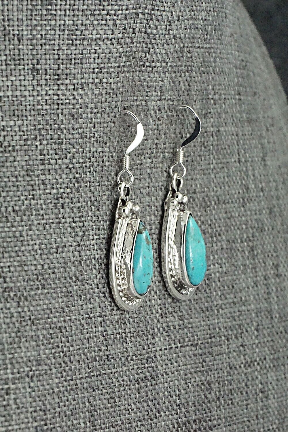 Turquoise & Sterling Silver Earrings - Verley Betone