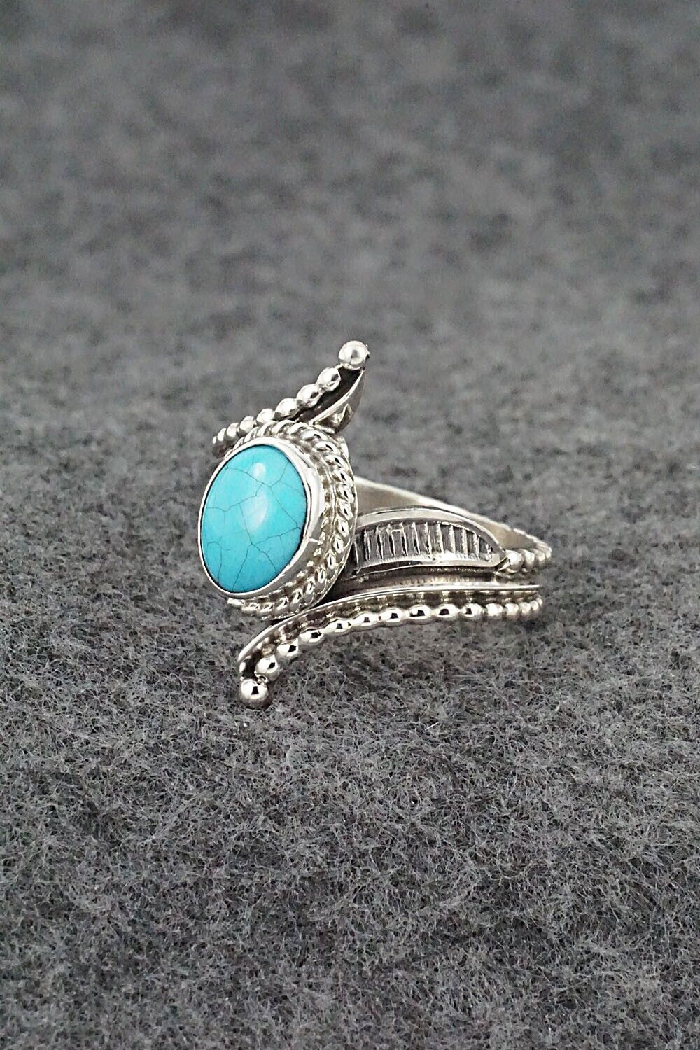 Turquoise & Sterling Silver Ring - Thomas Yazzie - Size 9