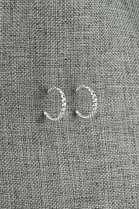 Sterling Silver Hoop Earrings - Elaine Tahe