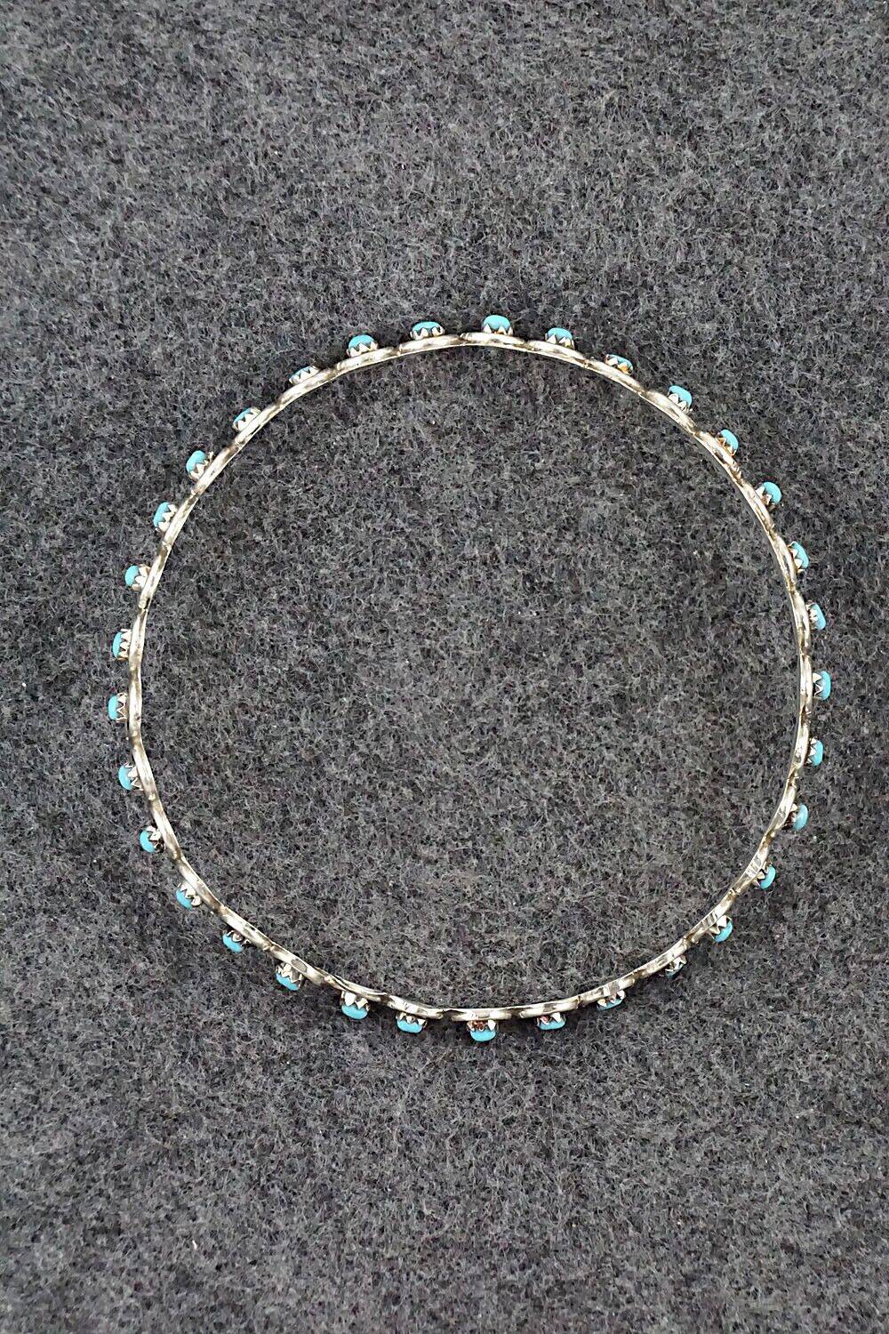 Turquoise & Sterling Silver Bangle - Joanne Cheama