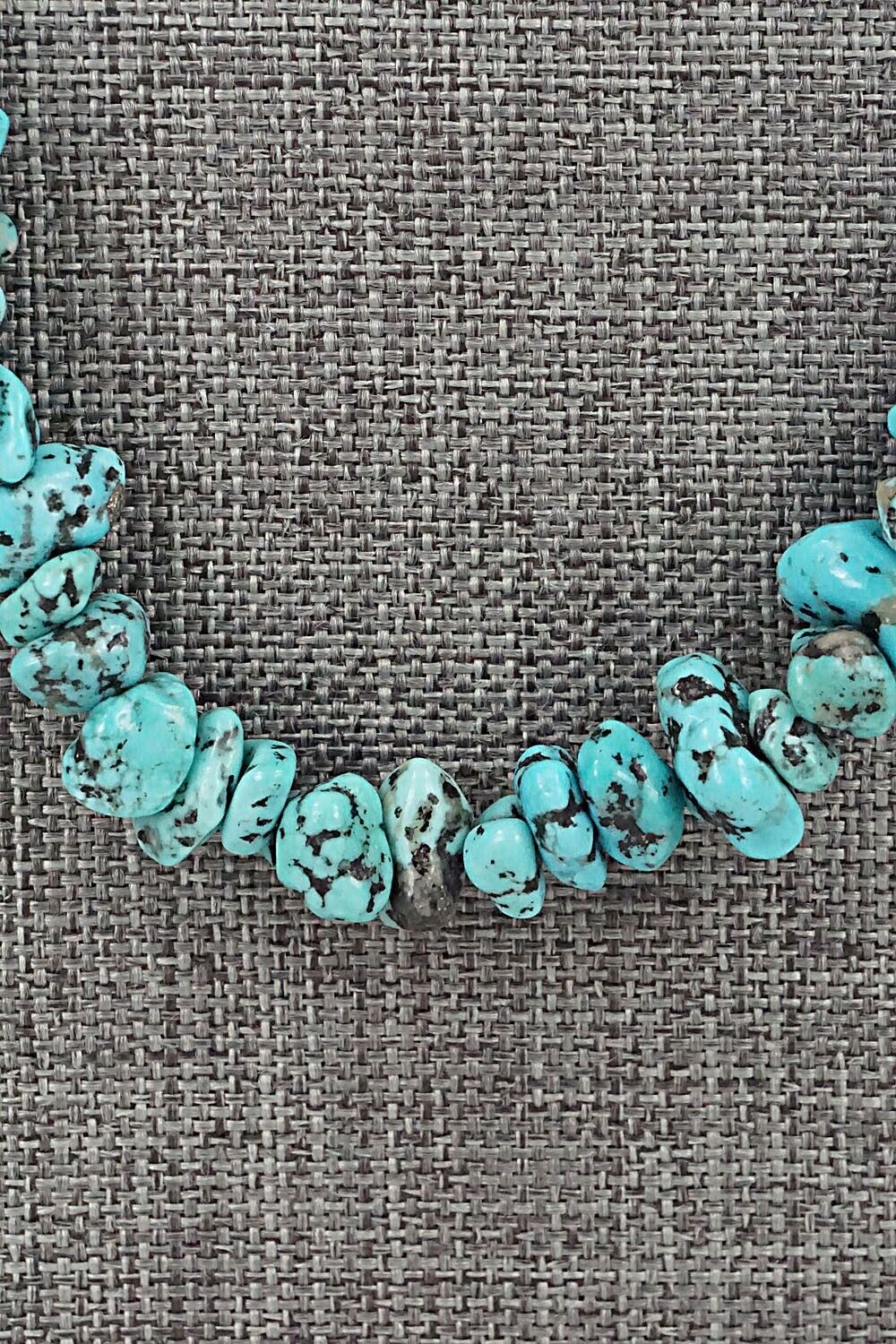 Turquoise & Sterling Silver Necklace 22" - Louise Joe