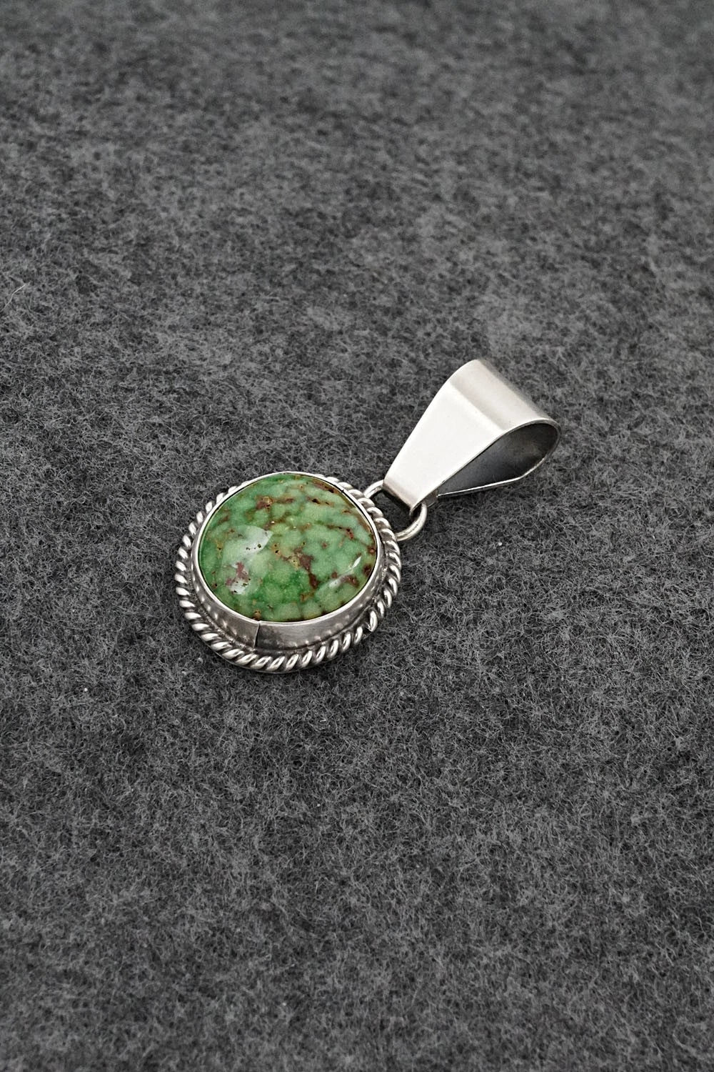 Turquoise & Sterling Silver Pendant - Eugene Gruber