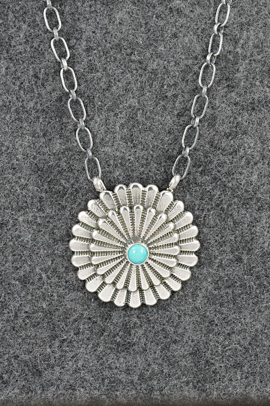 Turquoise & Sterling Silver Necklace - Sheldon Mariano