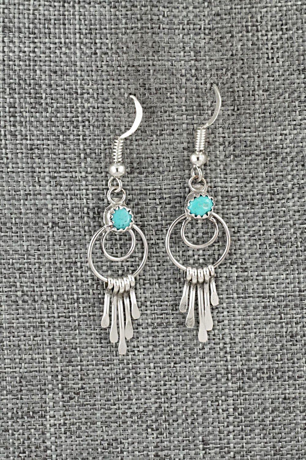 Turquoise & Sterling Silver Earrings - Cornelia Yazzie