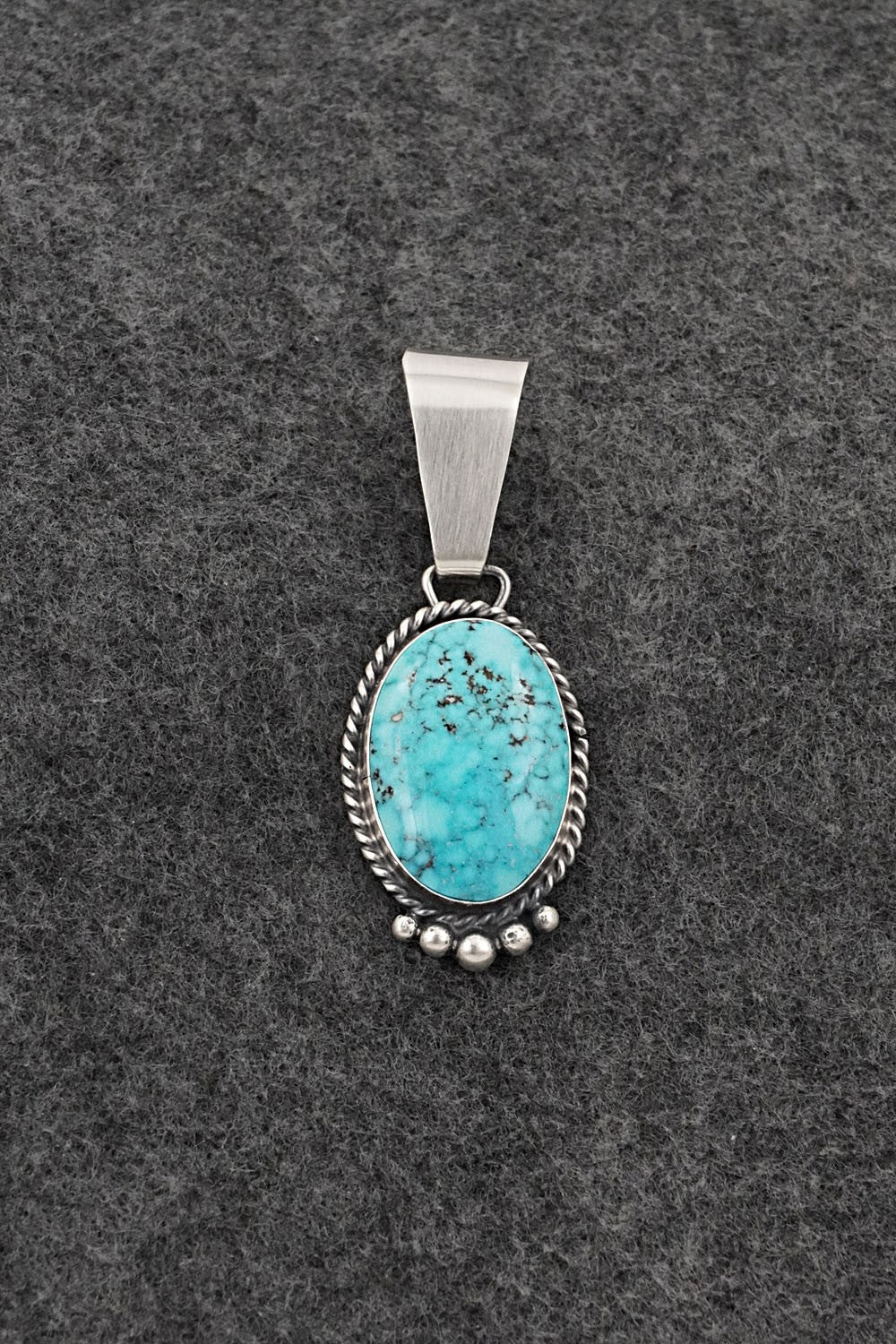 Turquoise & Sterling Silver Pendant - Rena Begay