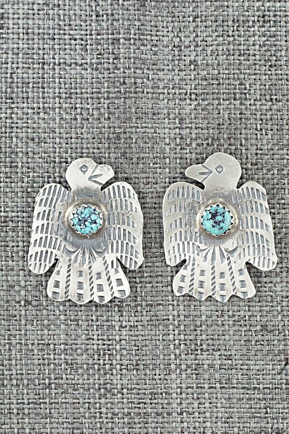 Turquoise & Sterling Silver Earrings - Gabrielle Yazzie