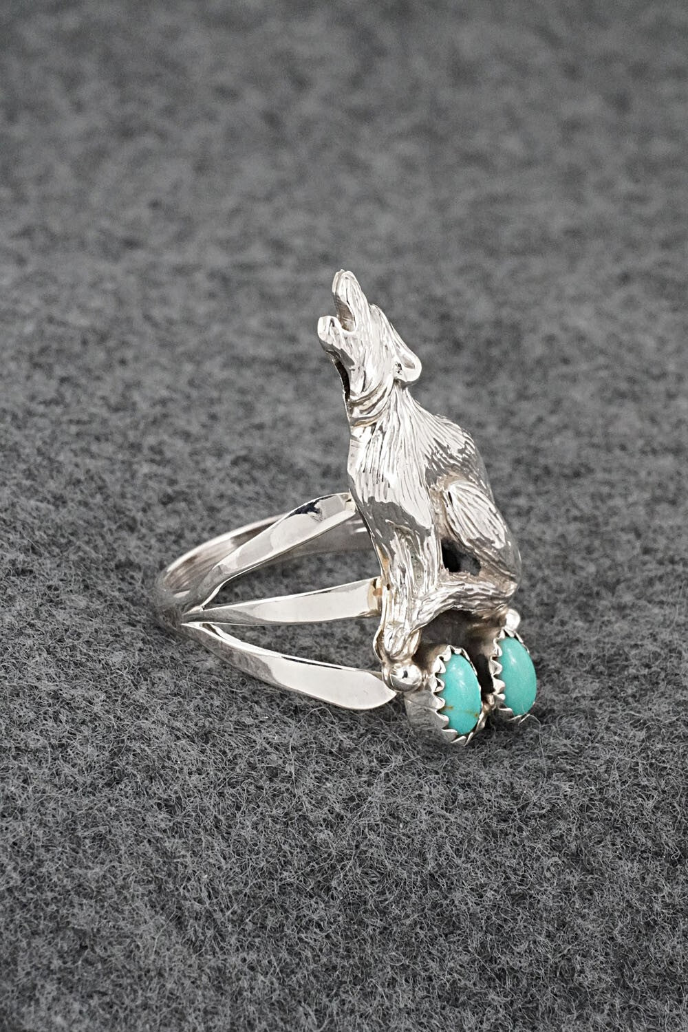 Turquoise & Sterling Silver Ring - Robert Martinez - Size 9.5
