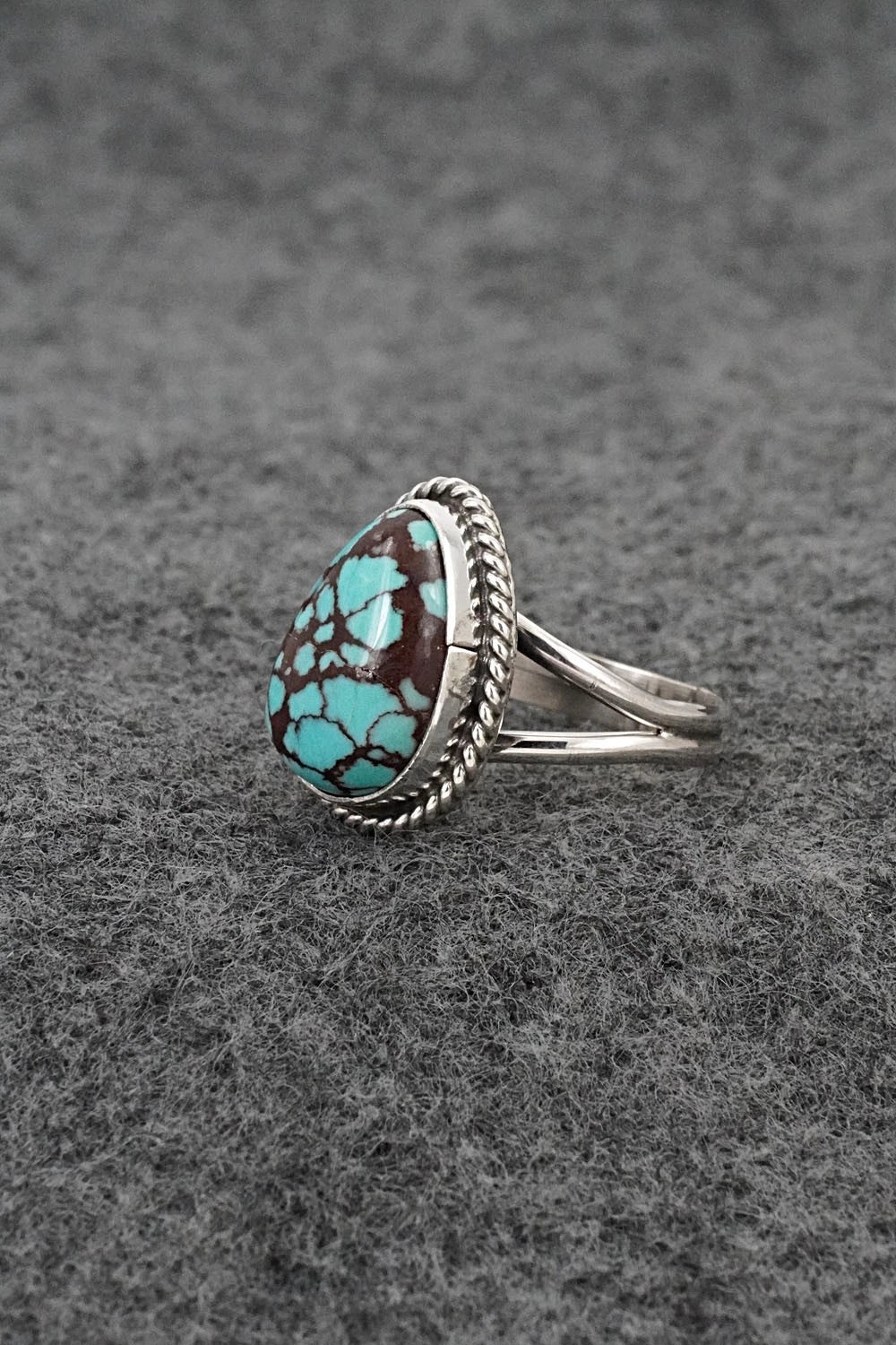 Turquoise & Sterling Silver Ring - Eugene Gruber - Size 6