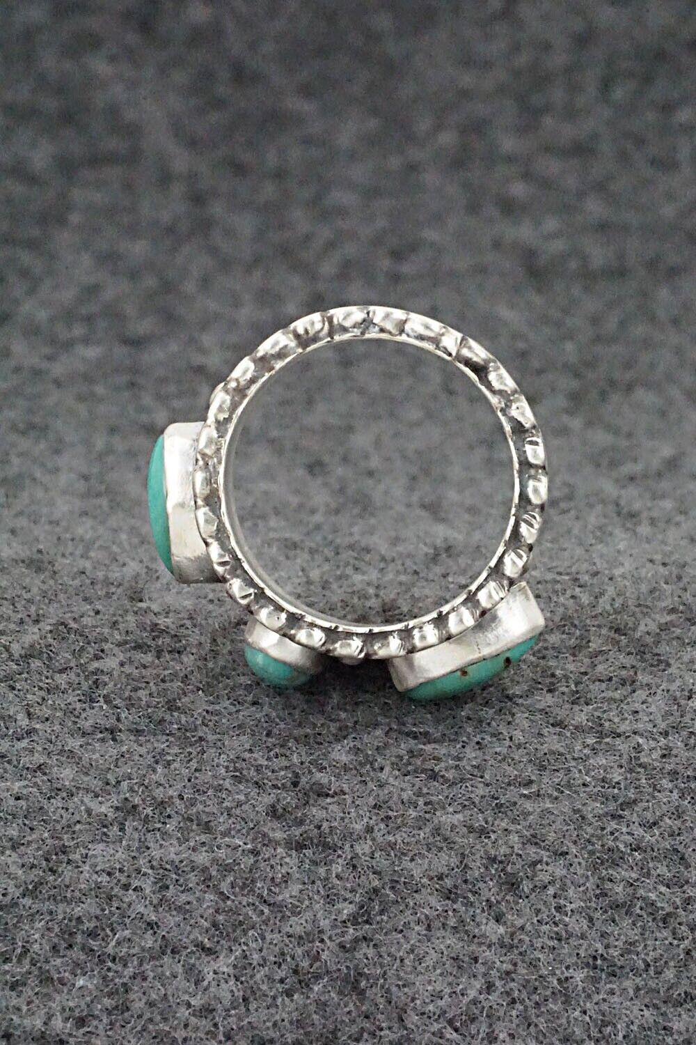 Turquoise & Sterling Silver Ring - Andrew Vandever - Size 8.5