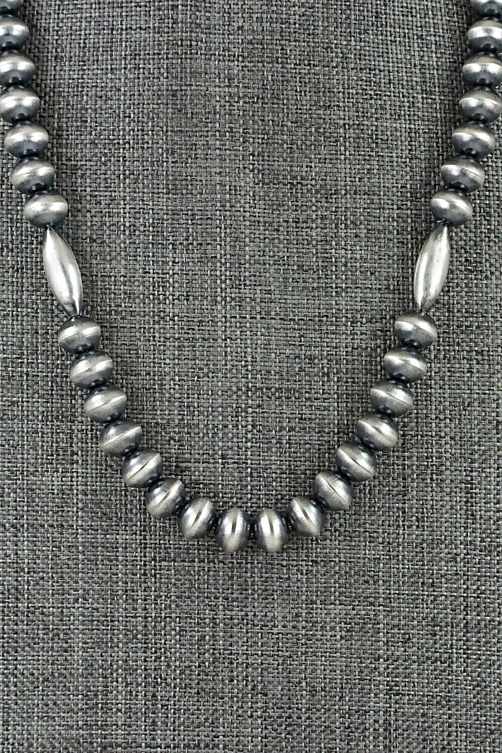 Sterling Silver Navajo Pearl Necklace 18" - Tonisha Haley