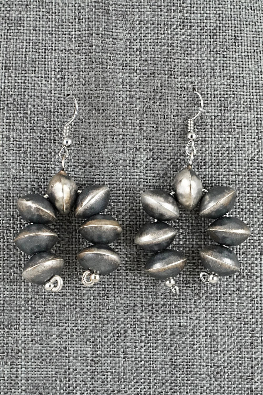 Sterling Silver Navajo Pearl Earrings - Ashanti Nez
