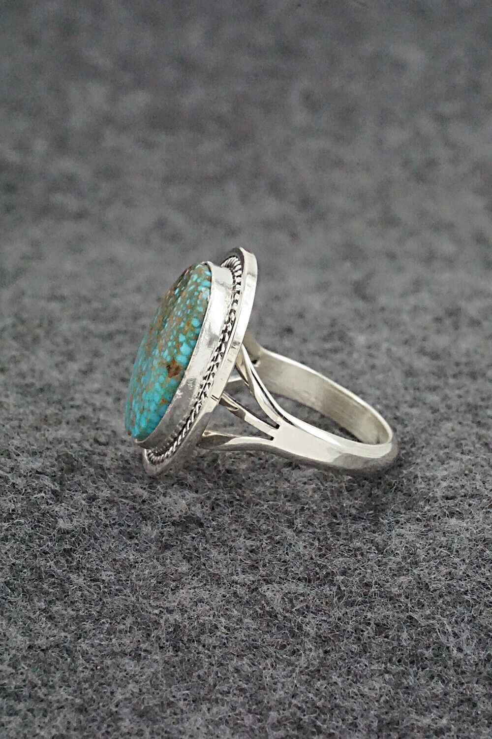 Turquoise & Sterling Silver Ring - Daniel Benally - Size 7.75