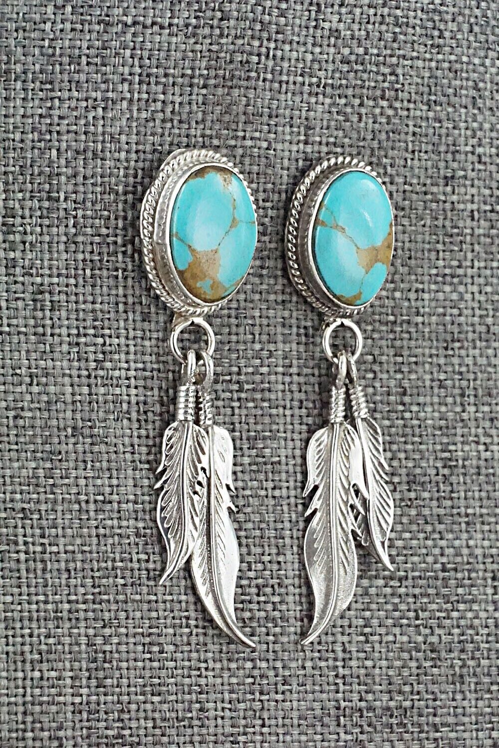 Turquoise and Sterling Silver Earrings - Sharon McCarthy