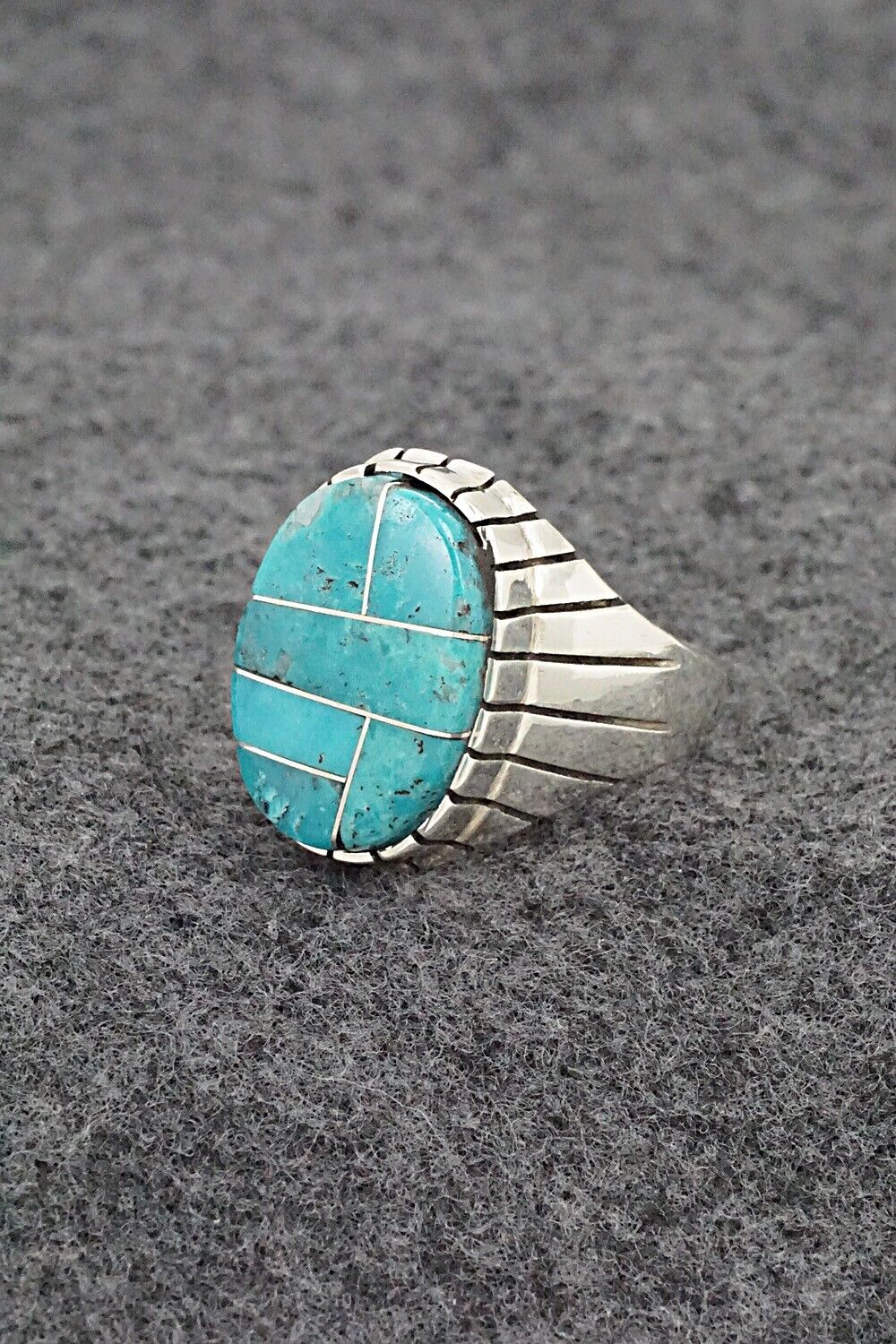 Turquoise & Sterling Silver Ring - Trevor Jack - Size 10