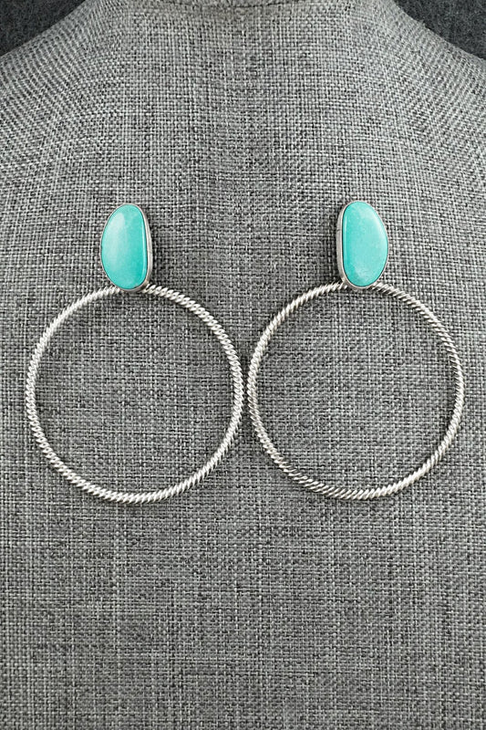 Turquoise & Sterling Silver Earrings - Verley Betone