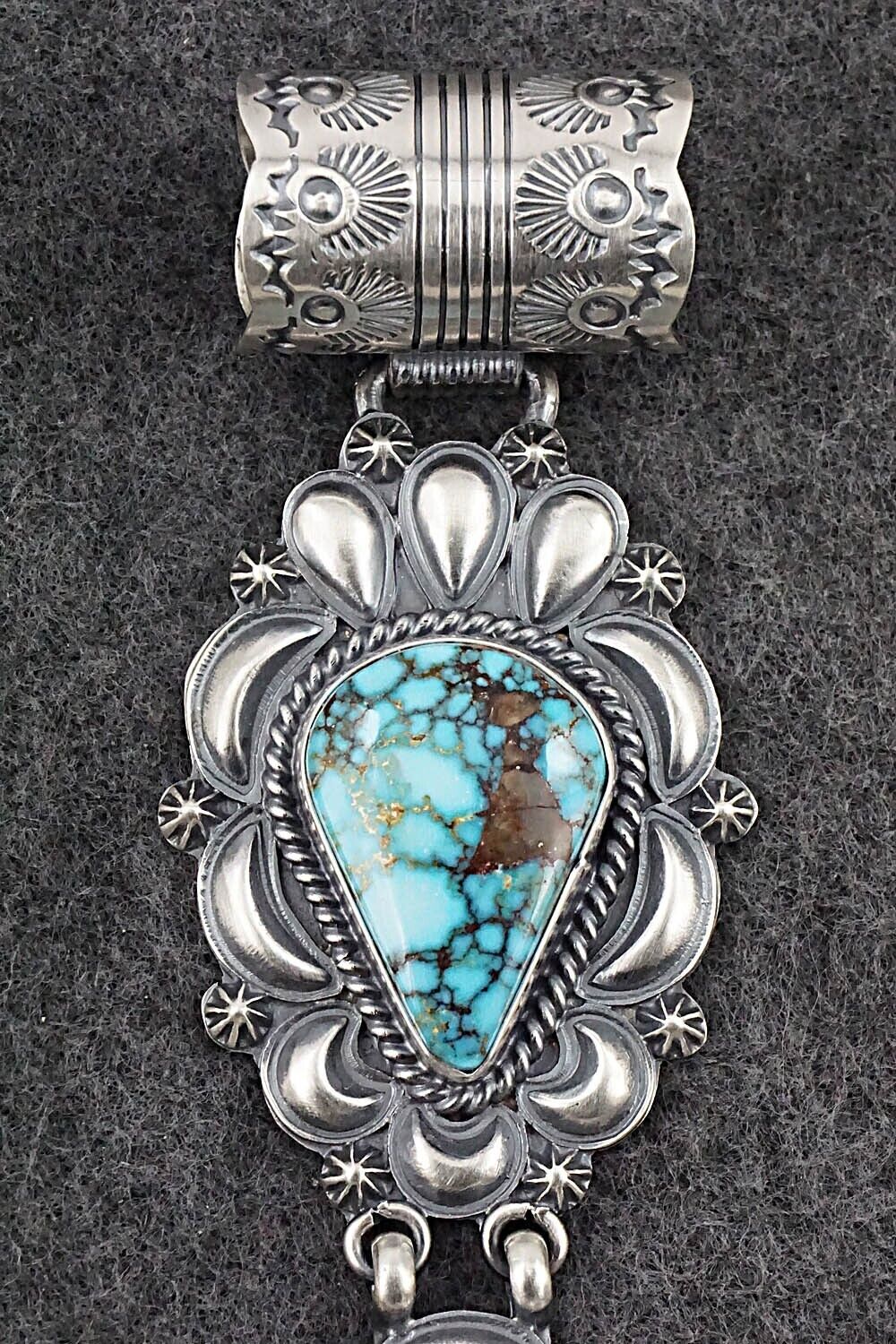Turquoise & Sterling Silver Pendant - Raymond Delgarito