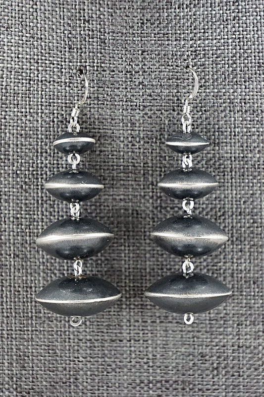 Sterling Silver Navajo Pearl Earrings - Preston Haley