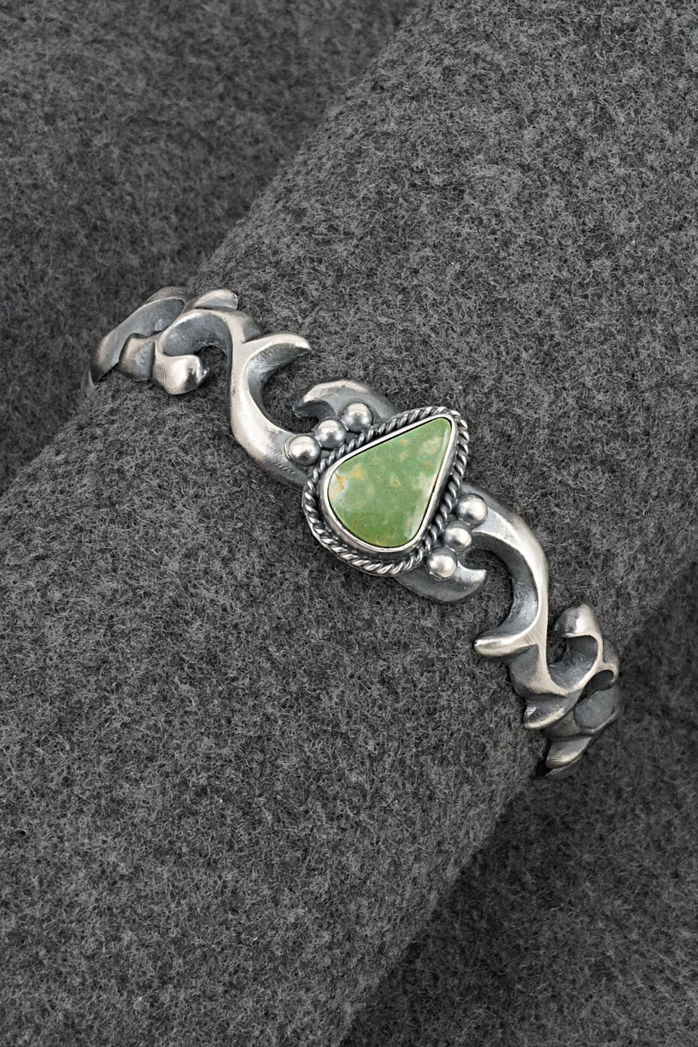 Turquoise & Sterling Silver Bracelet - Harrison Bitsue