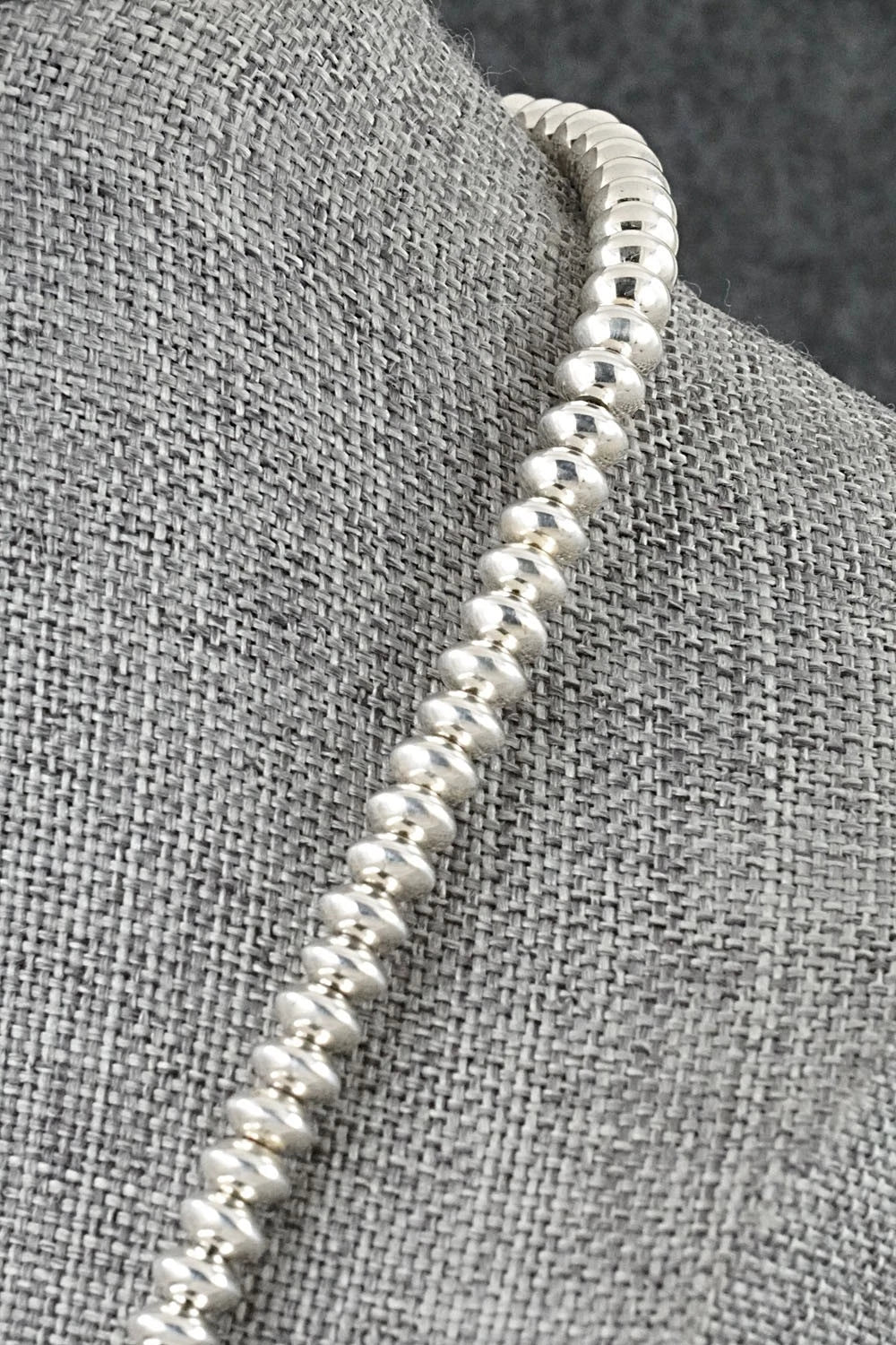 Sterling Silver Navajo Pearl Necklace 19" - Marie Yazzie