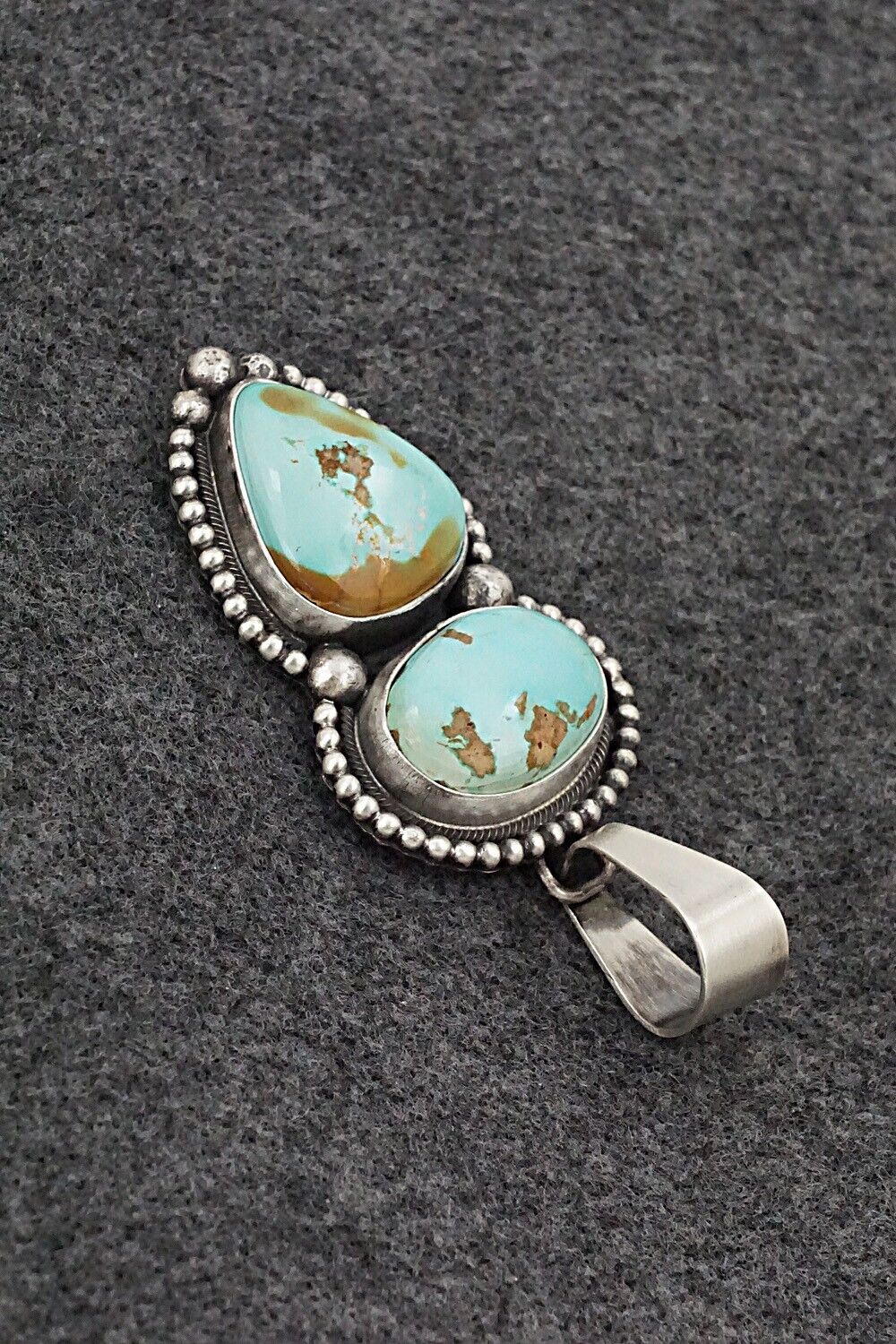 Turquoise & Sterling Silver Pendant - Darrin Livingston