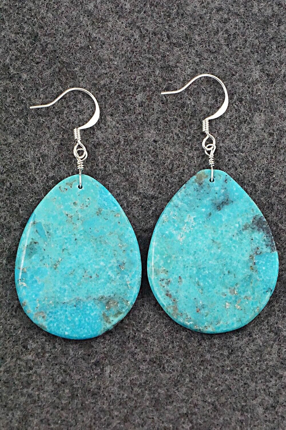 Turquoise & Sterling Silver Earrings - Lupe Lovato