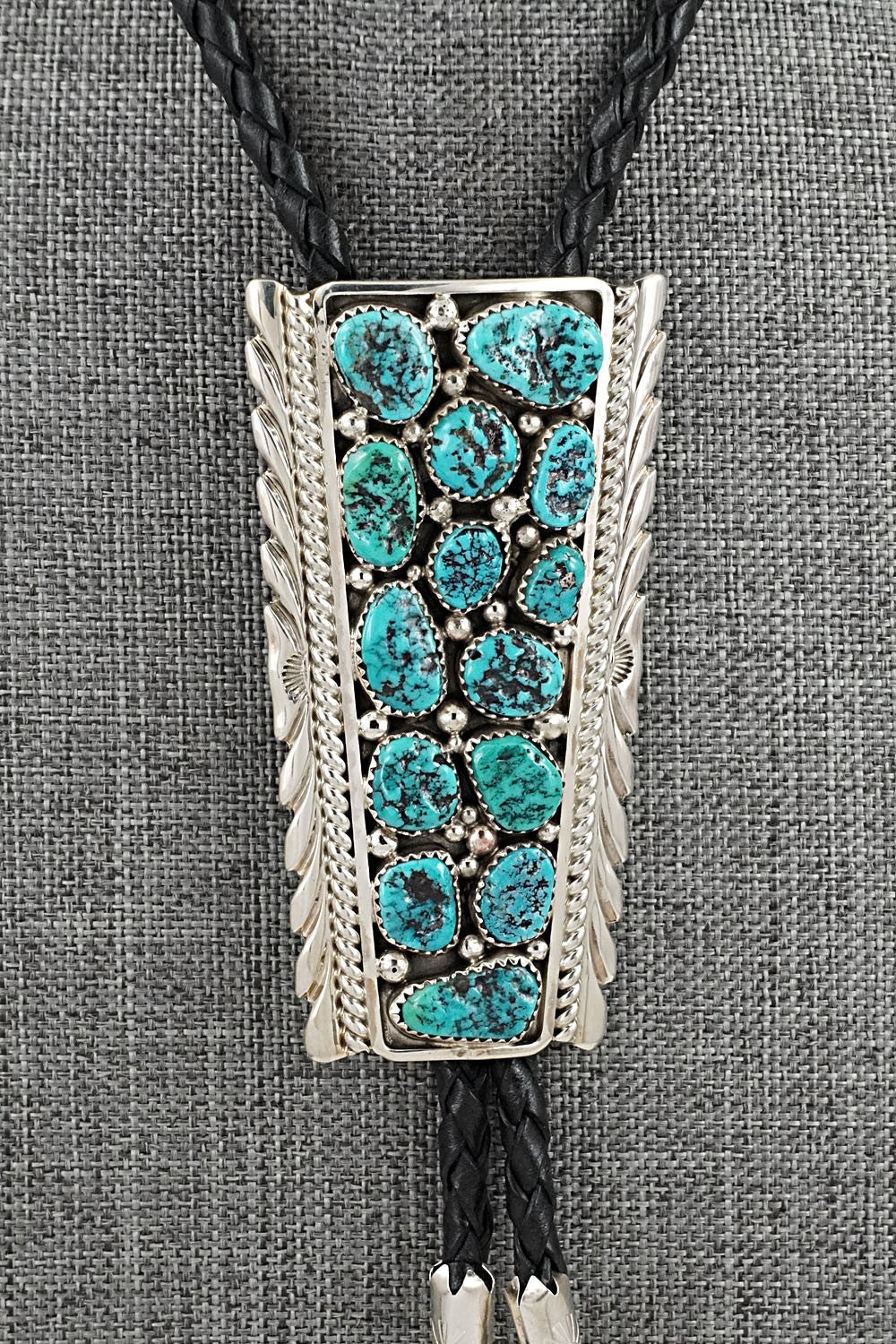 Turquoise & Sterling Silver Bolo Tie - Martin Muskett
