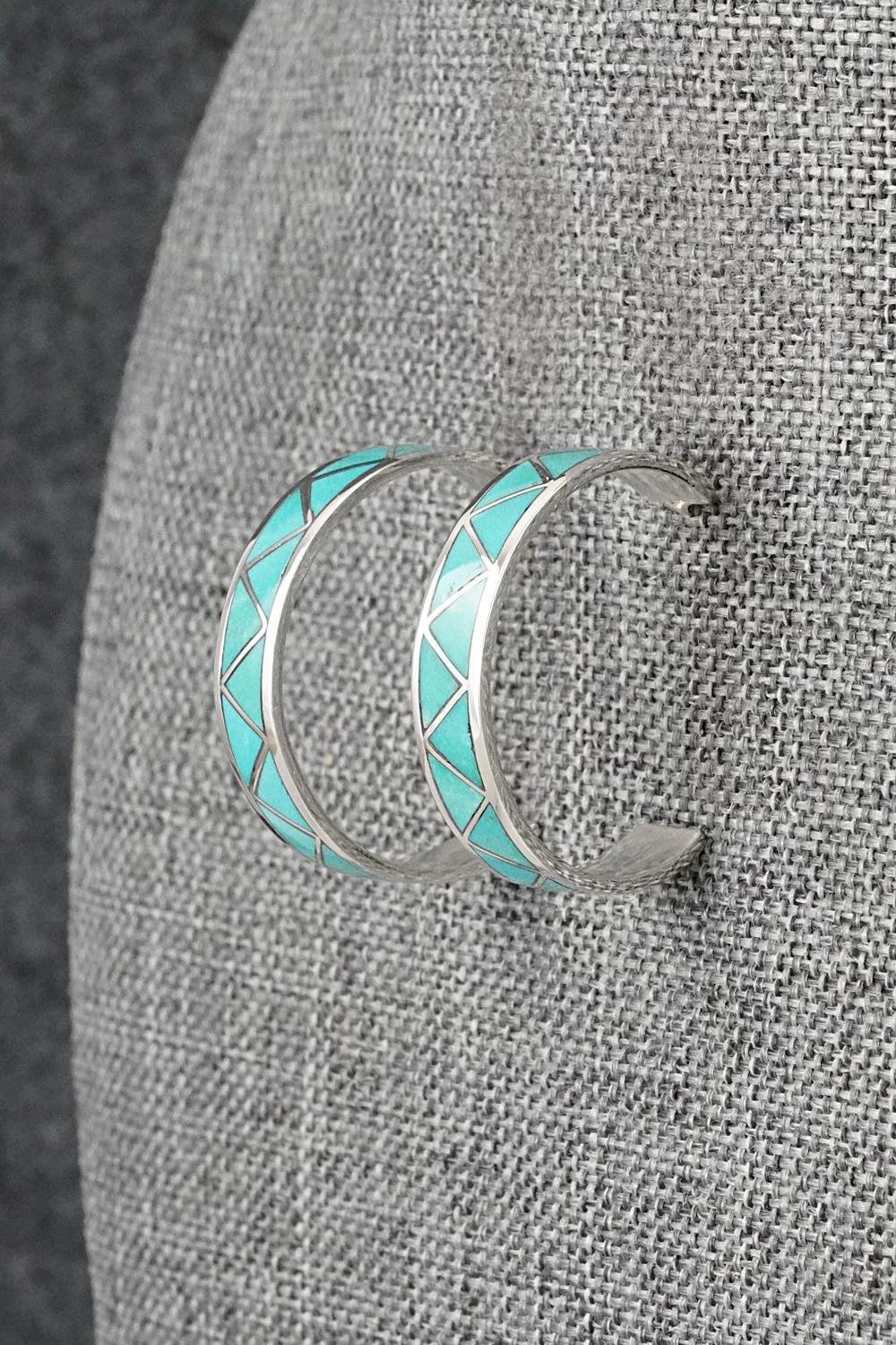 Turquoise & Sterling Silver Earrings - Claudine Haloo