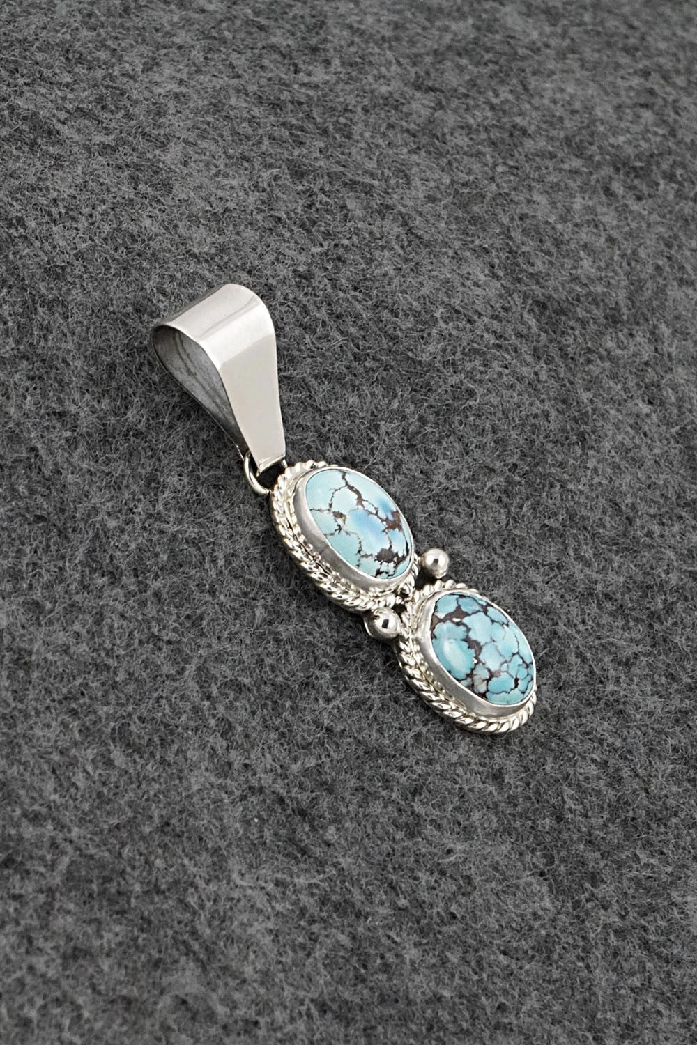 Turquoise & Sterling Silver Pendant - Eugene Gruber