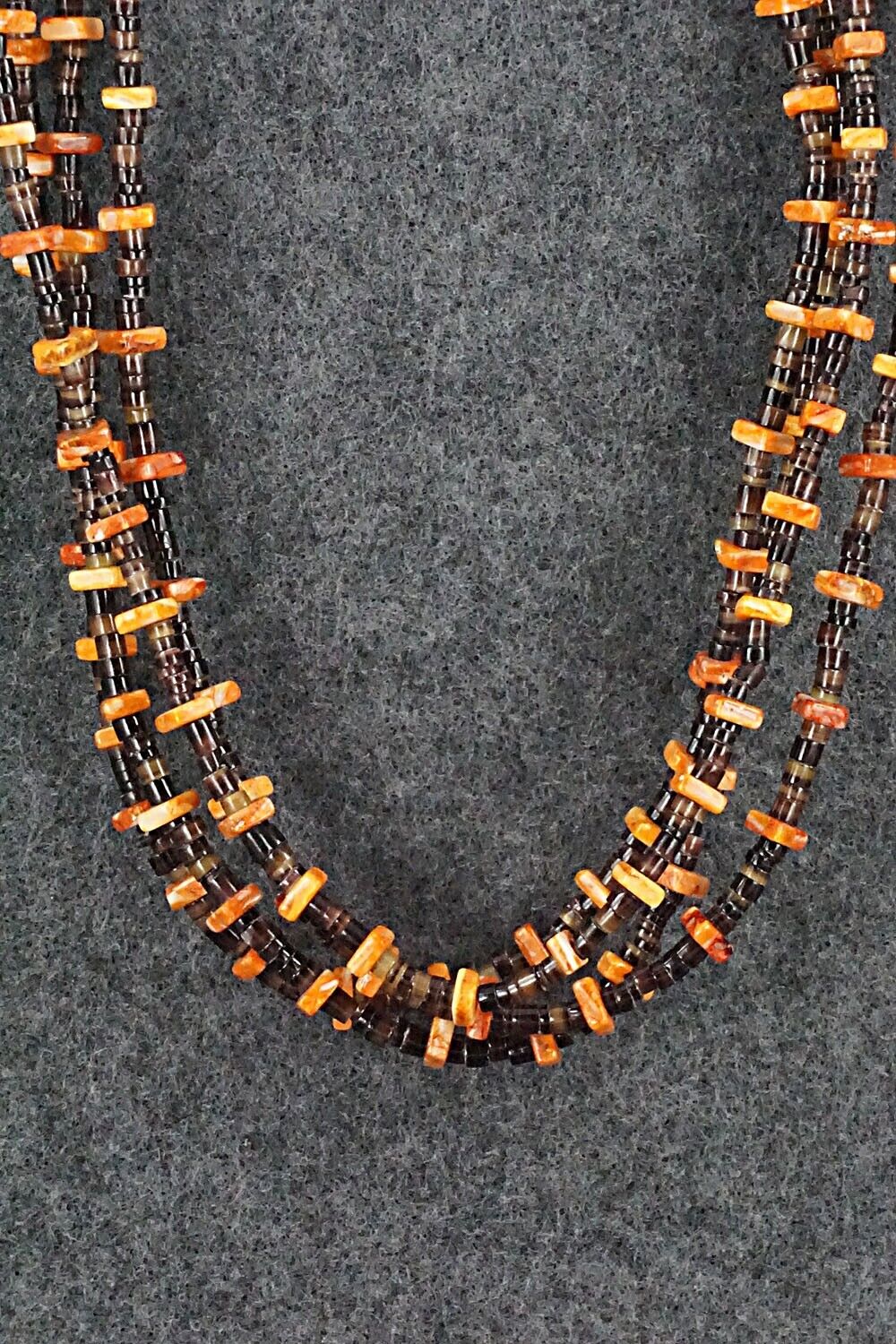 Shell, Spiny Oyster and Sterling Silver Necklace - Irene Lavato