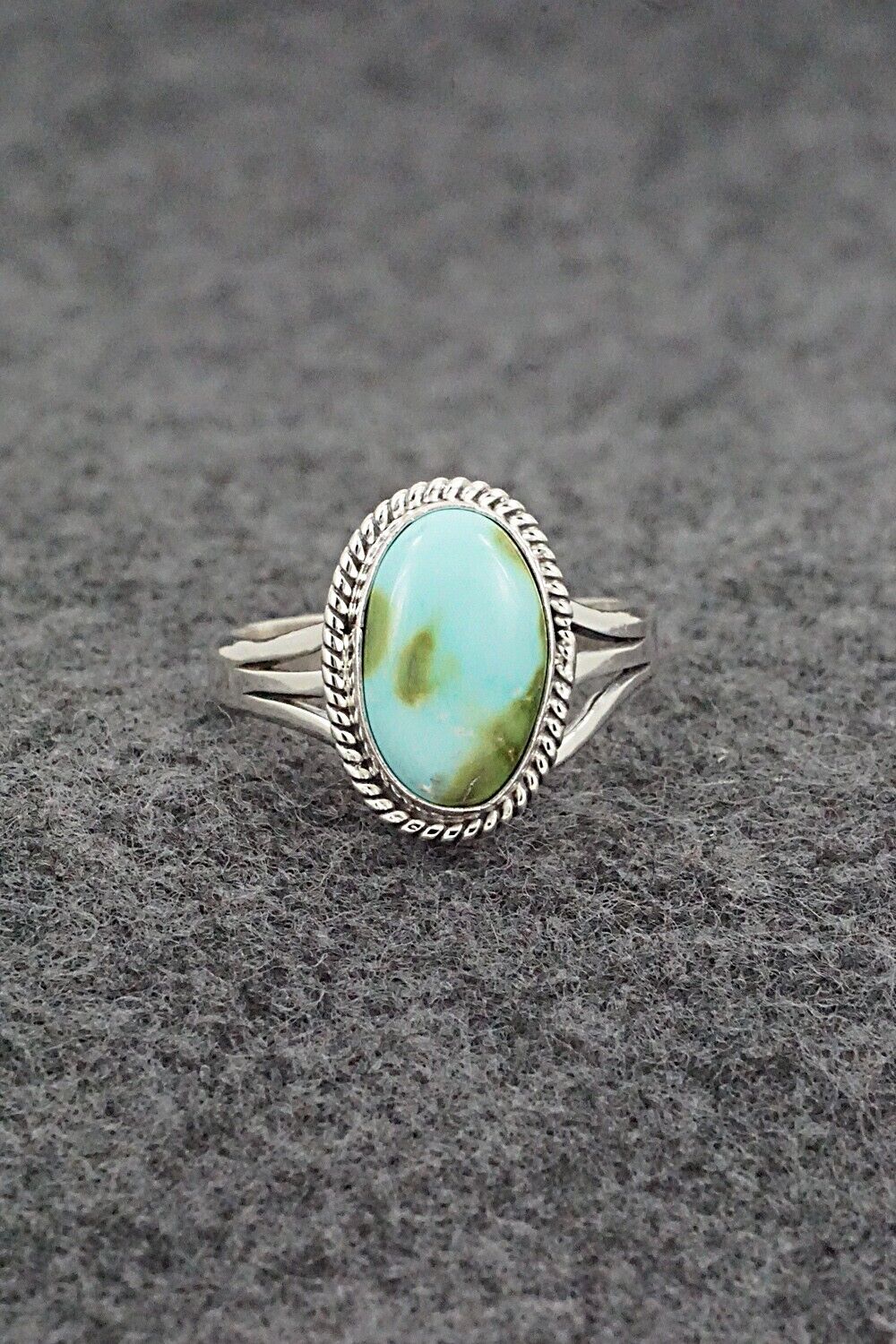 Turquoise & Sterling Silver Ring - Alice Rose Saunders - Size 8.5