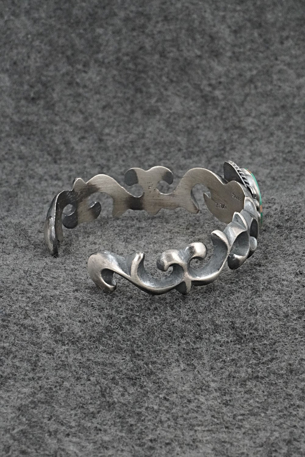 Turquoise & Sterling Silver Bracelet - Harrison Bitsue